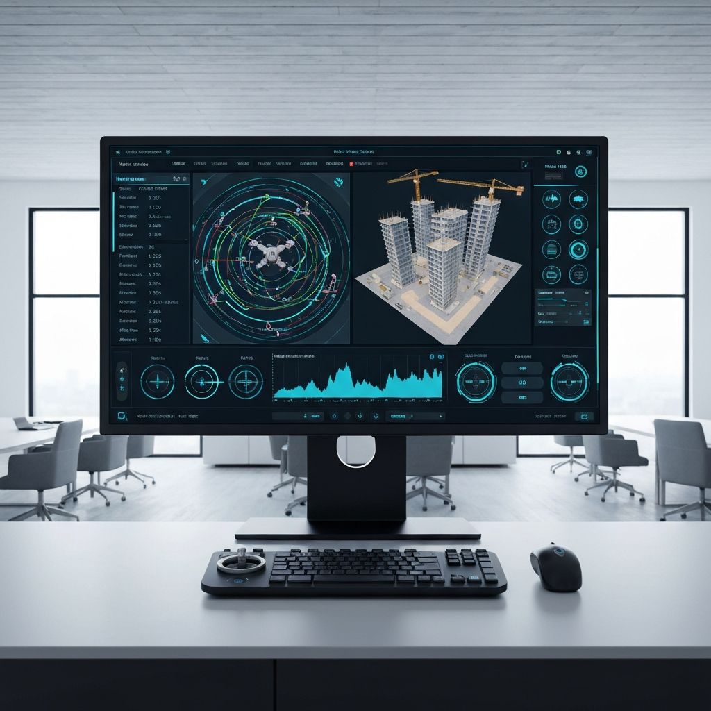 Aerials drone control dashboard showing flight telemetry